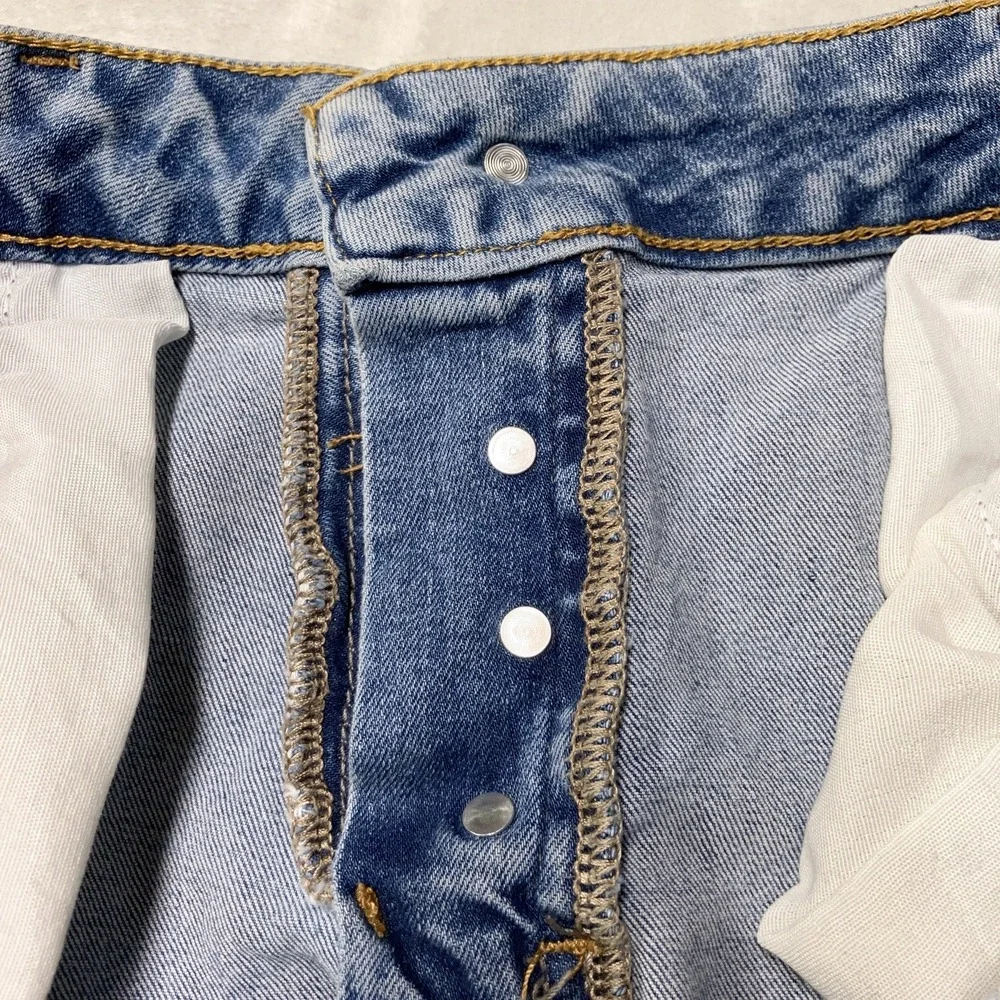 DSQUARED2 Denim Shorts Distressed Cut Offs Jorts Blue Mens 36 (Fit 34x9) Italy